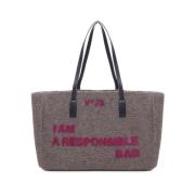 V73 Tote Bags Beige, Dam