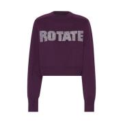 Rotate Birger Christensen Lila Rotate Logo Sweatshirt Purple, Dam