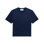 Ami Paris Klassisk Unisex Röd T-shirt Blue, Herr