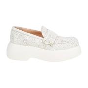 AGL Vita Perforerade Loafers Snörskor White, Dam