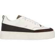 Antony Morato Tumbled och slät kalvläder sneakers White, Herr