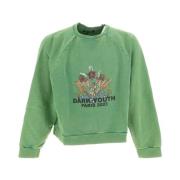 Liberal Youth Ministry Sunwashed Tryckt Sweatshirt Green, Herr