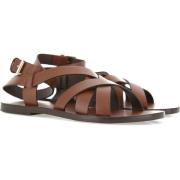 Liviana Conti Brun Läder Platta Sandaler Brown, Dam