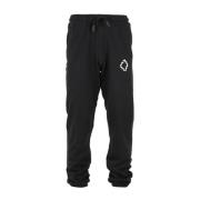 Marcelo Burlon Svarta elastiska sweatpants med elastisk midja Black, H...