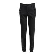 2-Biz Slim Fit Svarta Chinos Black, Dam