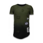 True Rise Lång Pass Flammeffekt - Herr T-Shirt - T09182G Green, Herr