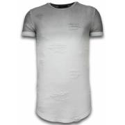 True Rise Flare Effekt Lång Skuren Bicolor - Herr T-Shirt - T09165G Mu...