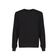 Malo Lyxig Crew Neck Silke Tröja Black, Herr