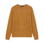 Brooks Brothers Gul Crewneck i ull- och alpackablandning Yellow, Dam