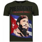 Local Fanatic Presidente Rhinestone - Herr T Shirt - 5900G Green, Herr