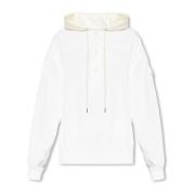 Moncler Ribbstickad Huvtröja White, Dam