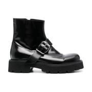 MM6 Maison Margiela Stilfulla Svarta Ankelboots för Män Black, Herr