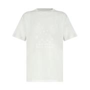 Maison Margiela Logo Print Bomull T-shirt White, Dam