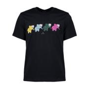 PS By Paul Smith Elefanter Print Ekologisk Bomull T-Shirt Black, Herr