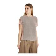 Le Tricot Perugia T-Shirts Gray, Dam