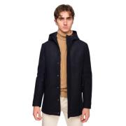 Manuel Ritz Single-Breasted Coats Blue, Herr