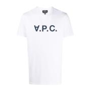 A.p.c. T-shirt med tryckt logotyp White, Herr