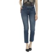 Anine Bing Enzo Denim Byxor Blue, Dam