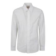 Lanvin Slim Fit Bomull Poplin Skjorta White, Herr