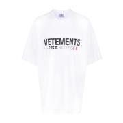 Vetements T-shirts och Polos Vit White, Herr
