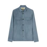 Loro Piana Ultra-Mjuk Casual Skjortjacka Blue, Herr