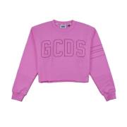 Gcds Bling Crop Sweatshirt Pink, Dam