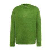 Acne Studios Grön Fluffy Mohairtröja Green, Herr