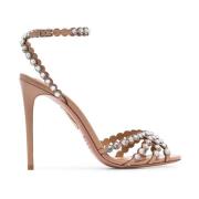 Aquazzura Sandaler med rosett och kristaller Very Bow Tie Crystal 105 ...