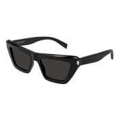 Saint Laurent Bold Cat-Eye Sungles Sl467-001 Black Black, Unisex