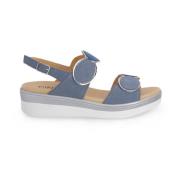 Cinzia Soft Eleganta Platta Sandaler för Kvinnor Blue, Dam