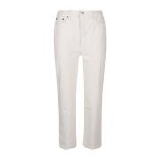 Re/Done Straight Trousers White, Dam