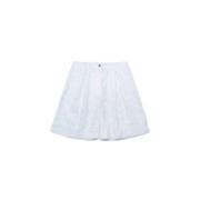 Msgm Spets blossade bermuda shorts White, Dam