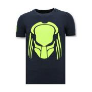 Local Fanatic T-shirt Män med Push - Predator Neon Print Blue, Herr