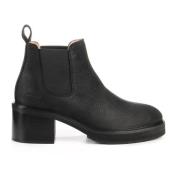 Copenhagen Studios Svarta Nubuck Läder Ankelboots Black, Dam