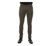 Fay Slim-fit byxor Green, Herr