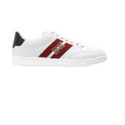 Bally Logo Sneakers Vit Läder Män White, Herr