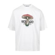 Marcelo Burlon Vertigo Mushroom Print Vit T-Shirt White, Herr