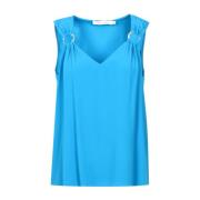 Simona Corsellini Sleeveless Tops Blue, Dam