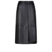 Dante 6 D6Yeva leather pencil skirt Black, Dam