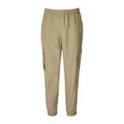 Daily Paper Beige Track Pants i Texturerad Nylon Beige, Herr