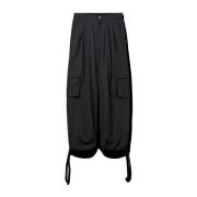 Blanche Cropped Trousers Black, Dam