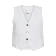 Co'Couture VikaCC Denim Vest White, Dam