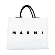 Marni Modern bomullstoteväska White, Herr