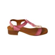 Hispanitas Rosa Läderplatta Sandaler Pink, Dam