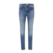 Saint Tropez Slim Fit Ljusblå Denim Jeans Blue, Dam