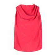 Lanvin Lyxig Rosa Sidenärmad Top Red, Dam