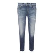 Dondup Blå Slim-Fit Jeans Ss23 Blue, Dam