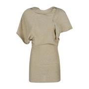 Circus Hotel Short Dresses Beige, Dam