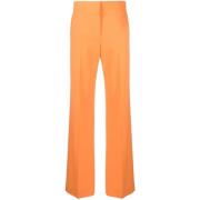 Msgm Straight Trousers Orange, Dam