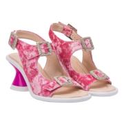 Strategia Elegant Leather High Heel Sandals Pink, Dam